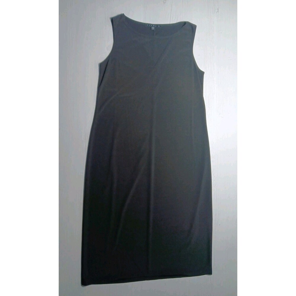 TIANA B Black Solid Dress Sleeveless Size Small Made In The USA